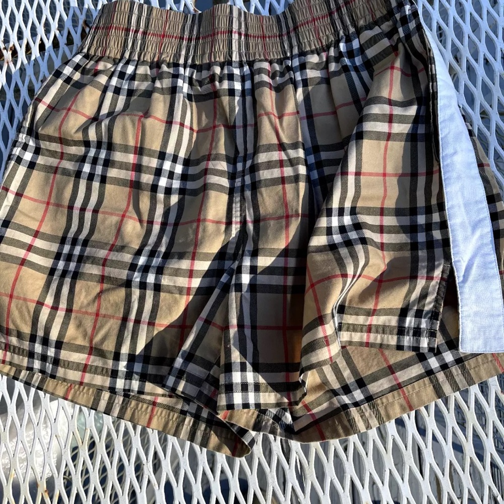 Burberry Audrey Shorts Nova Check Side Stripe Cotton US-6 S M - Picture 6 of 8